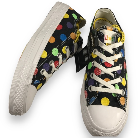 Converse Shoes - Converse CTAS Unisex Miley Cyrus Polka Dot Glitter Sneaker Black Size M 4 Wo 6